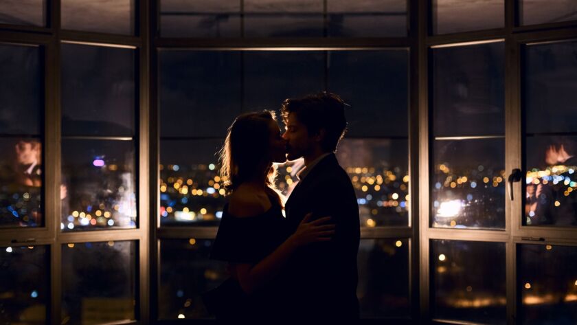 Couple in love kissing