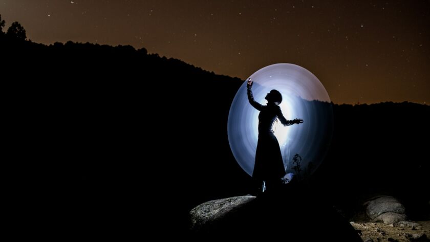 Model at night